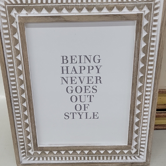 Other - Rustic Brown and White Picture Frame